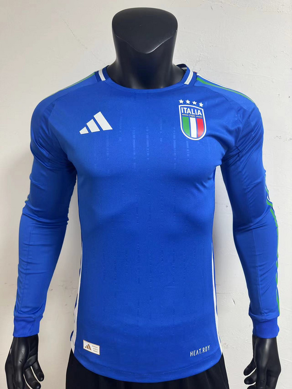 AAA Quality Italy 2024 Euro Home Long Soccer Jersey(Player)